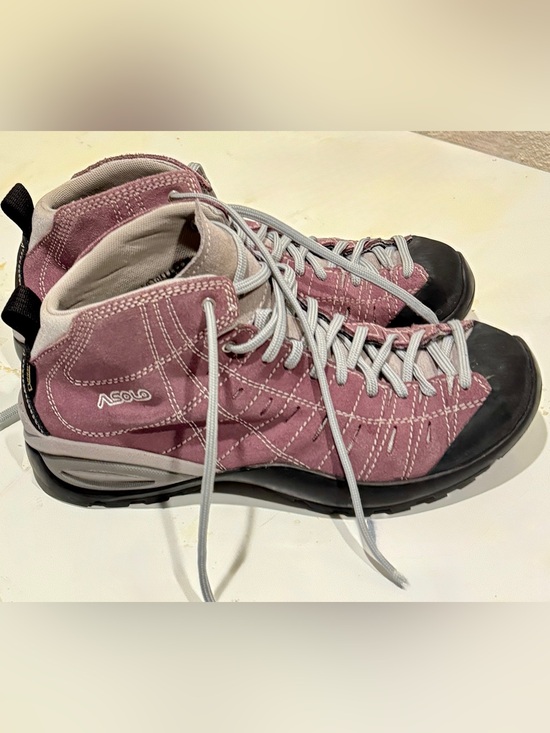 Asolo Shoes - Asolo Iguana GV Goretex Women's Purple  Suede Lace-Up Mid Hiking Shoes Size 8